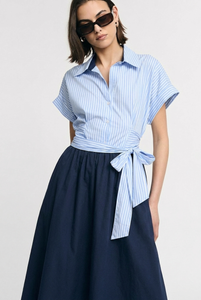 Abito midi bicolor