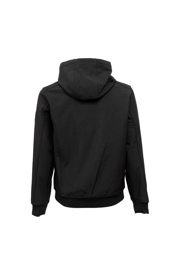 Giubbino nero corto con cappuccio di Aeronautica Italiana