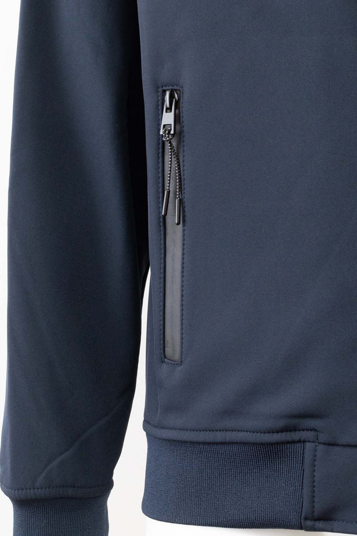 Giubbino blu corto con cappuccio di Aeronautica Italiana