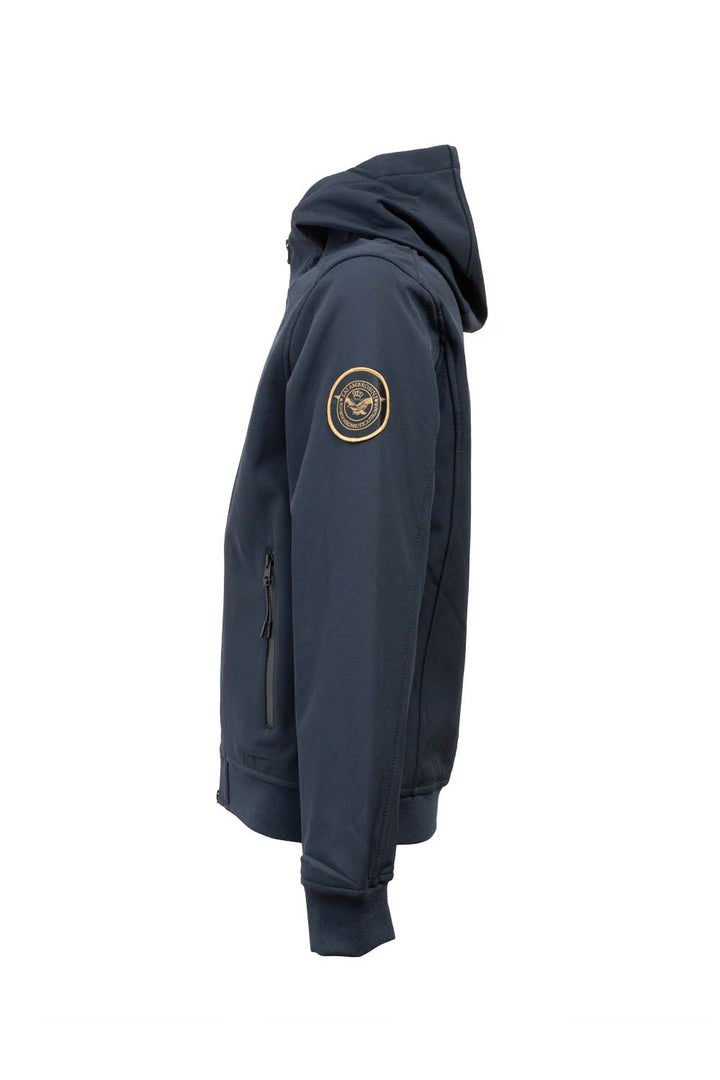 Giubbino blu corto con cappuccio di Aeronautica Italiana