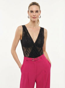 Body nero con trasparenze