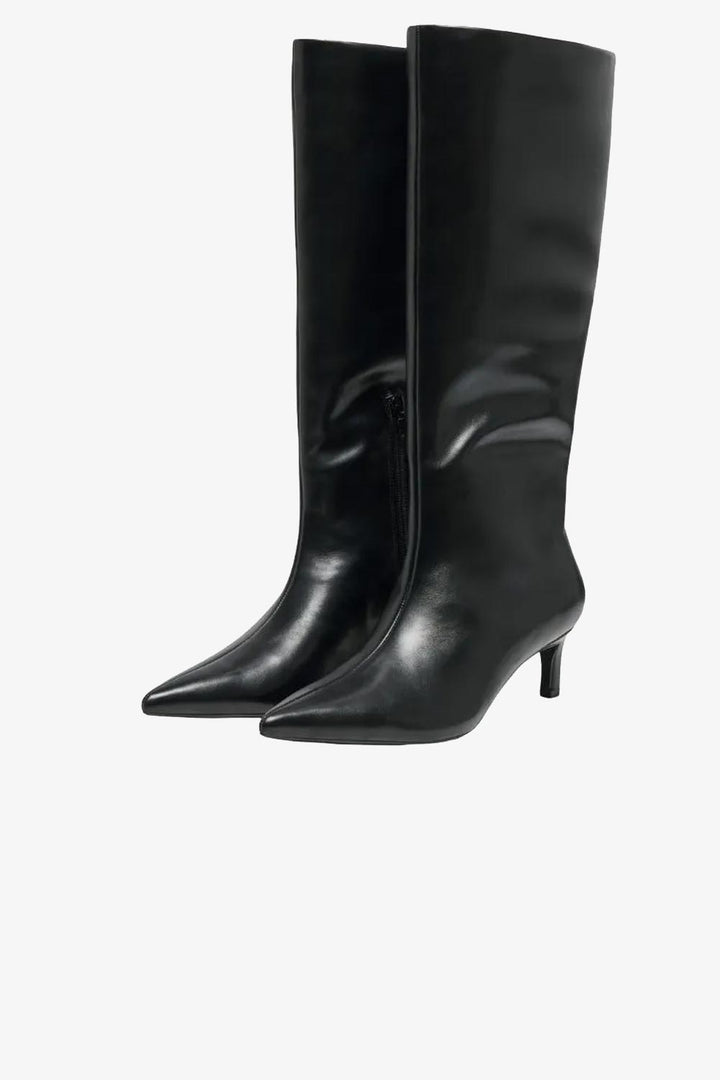 Stivali neri a punta con mini tacco Only