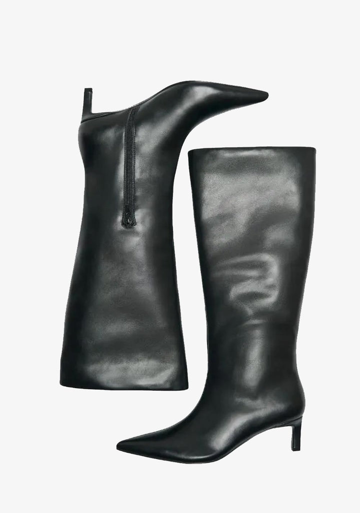 Stivali neri a punta con mini tacco Only