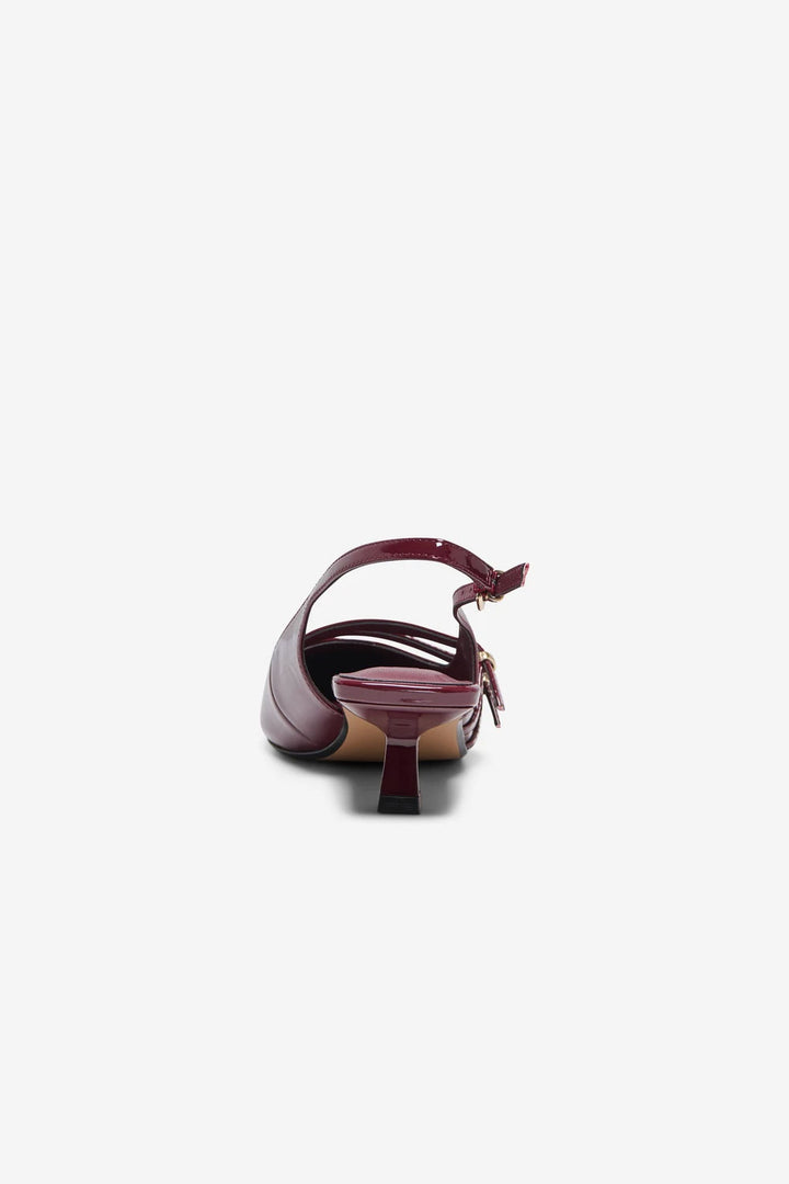 Slingback burgundy con fibbie