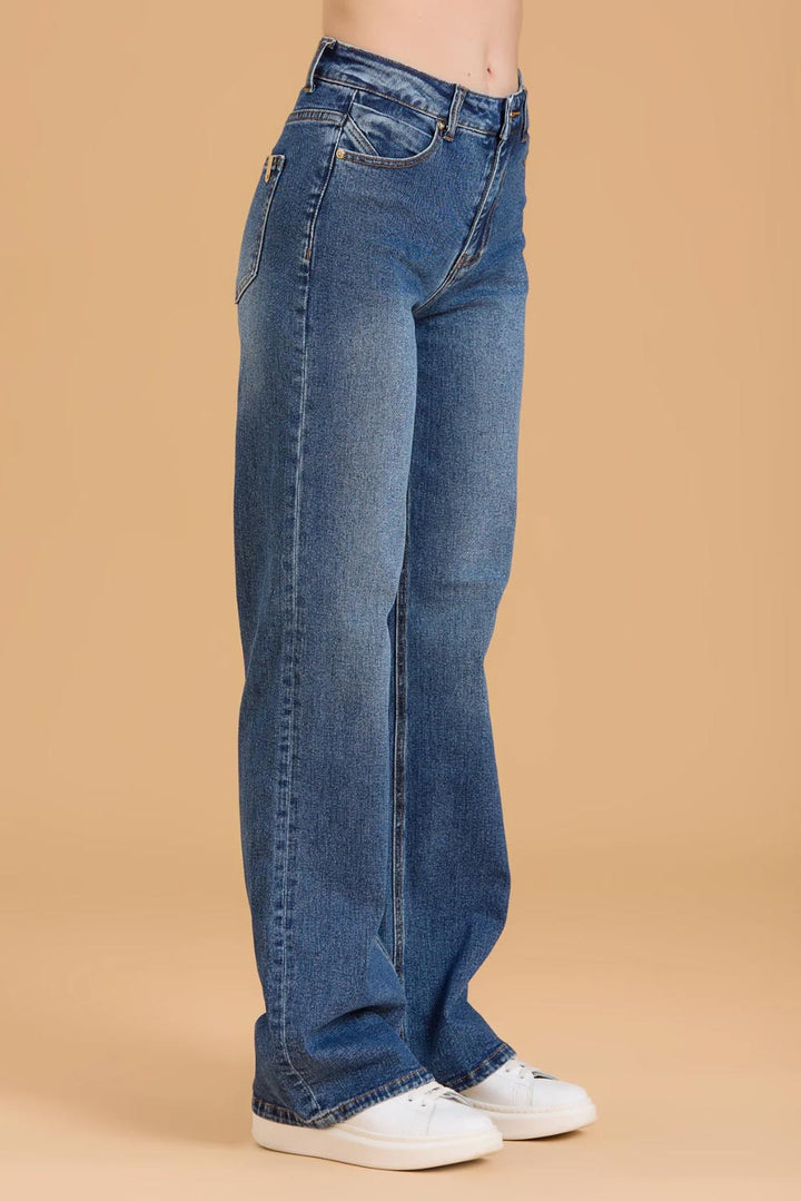 Jeans wide blu di Griffai