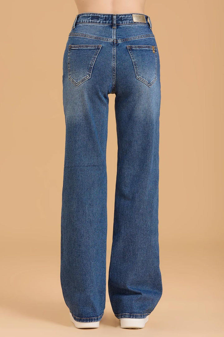 Jeans wide blu di Griffai