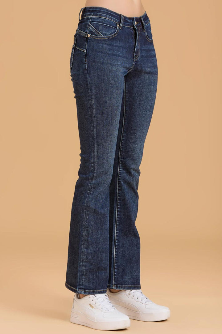 Jeans a zampa scuro di Griffai