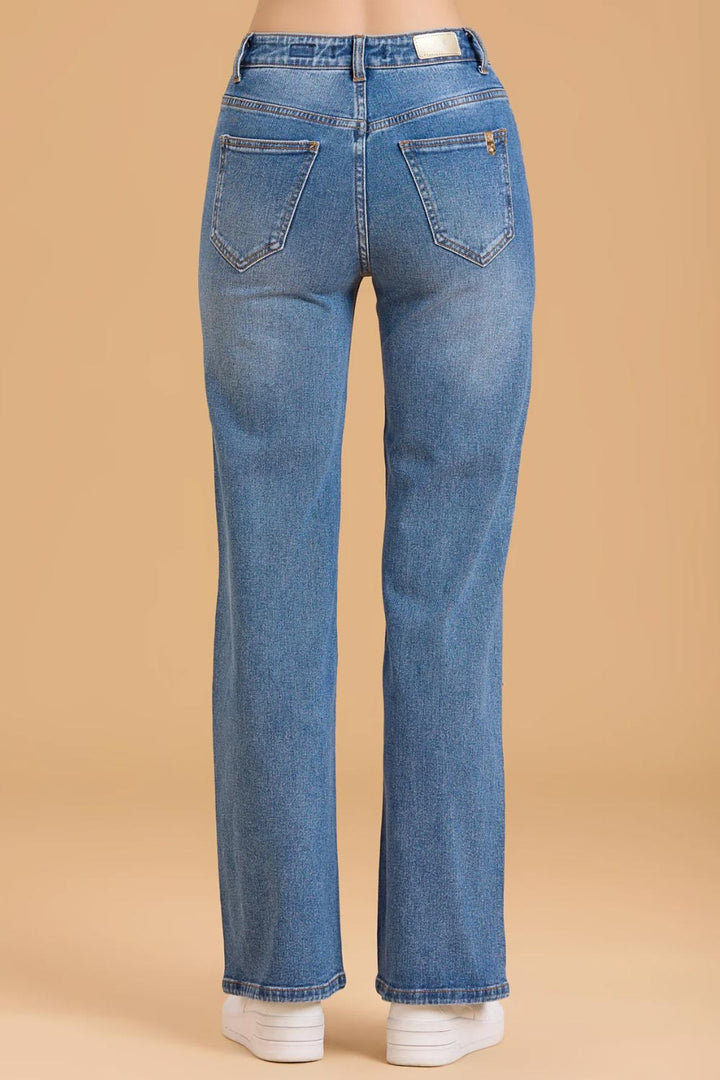 Jeans flare con strass di Griffai