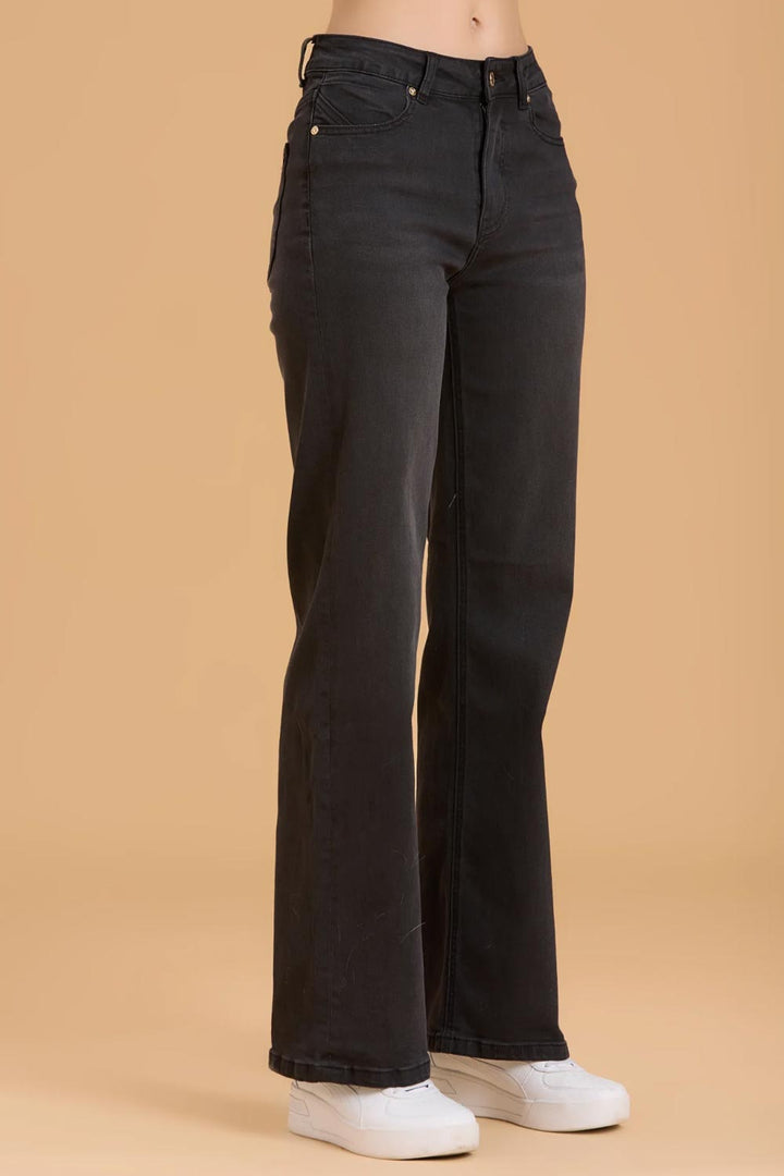 Jeans nero palazzo di Griffai