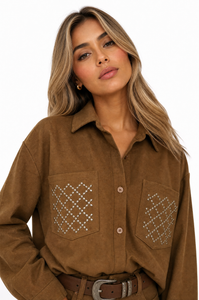 Camicia con strass