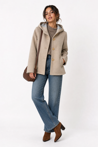 Cappotto corto da donna beige