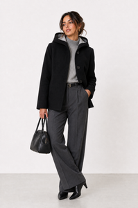 Cappotto corto da donna nero
