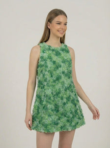 Abito corto verde Flor