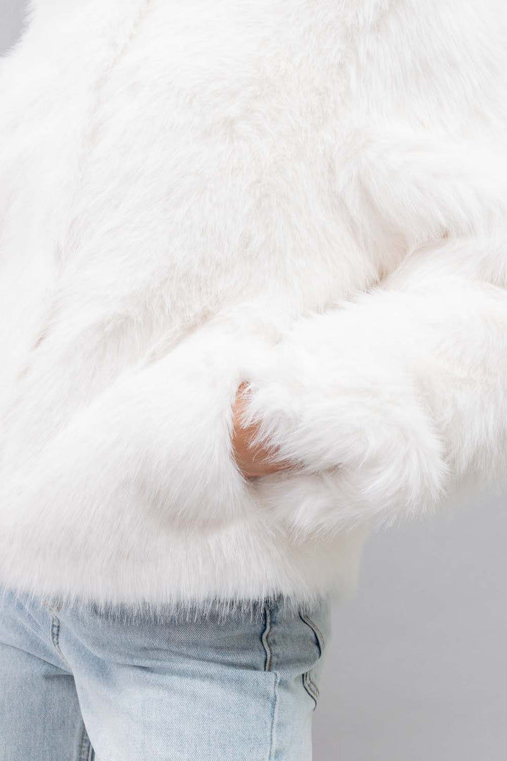 Ecopelliccia bianca corta Yes Zee