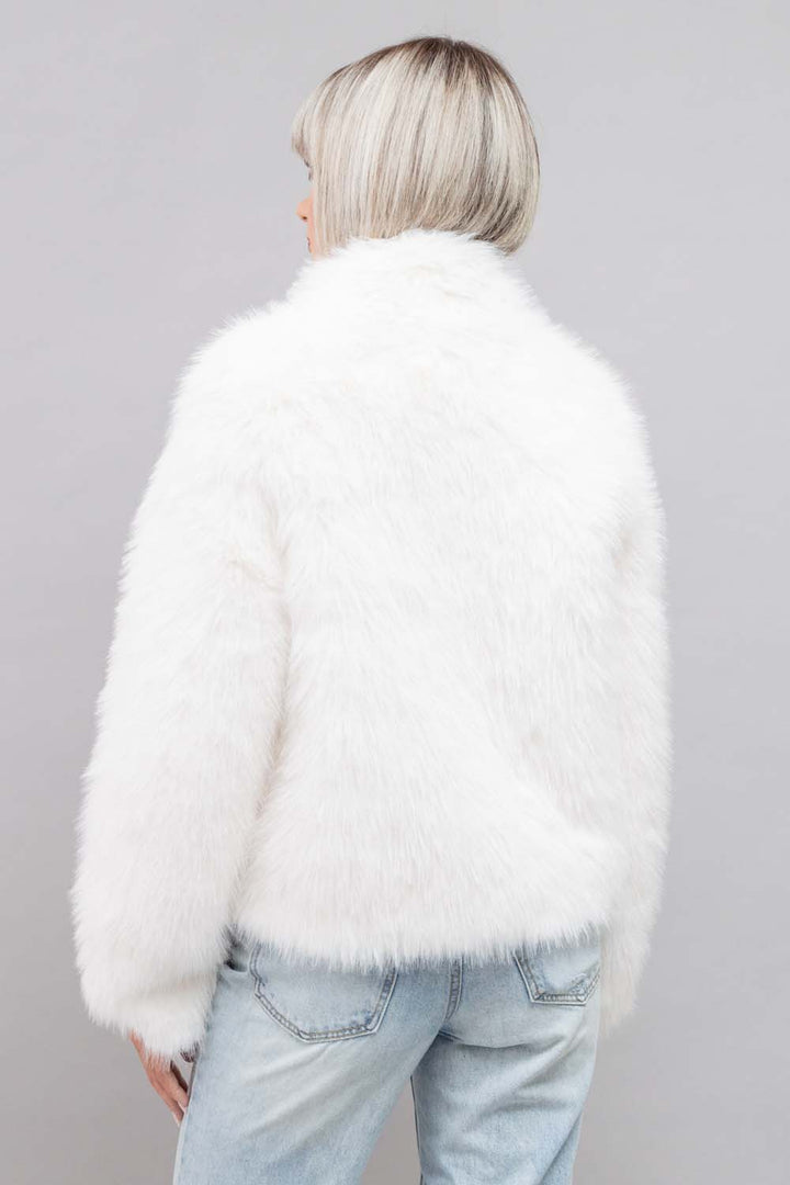 Ecopelliccia bianca corta Yes Zee