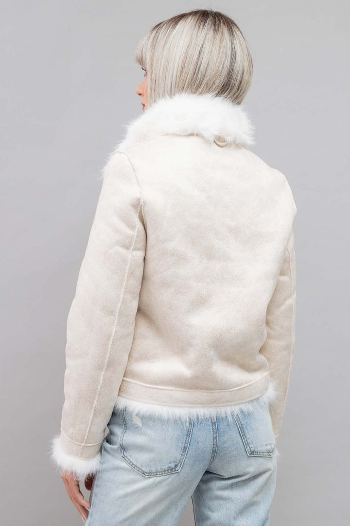 Ecopelliccia bianca corta Yes Zee