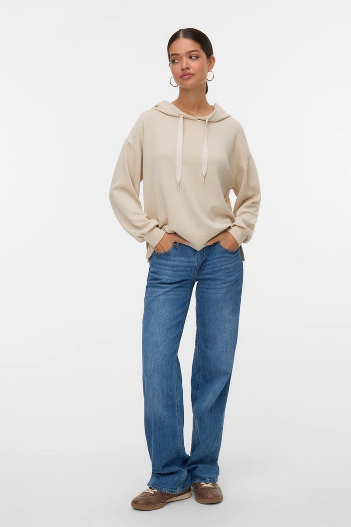 Felpa beige con cappuccio Vero Moda