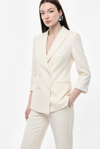 Blazer doppiopetto donna crema