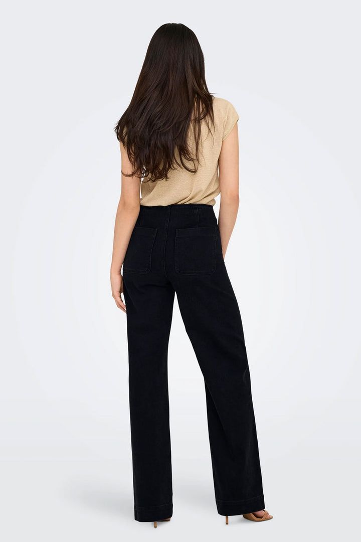 Jeans nero a gamba larga di Only