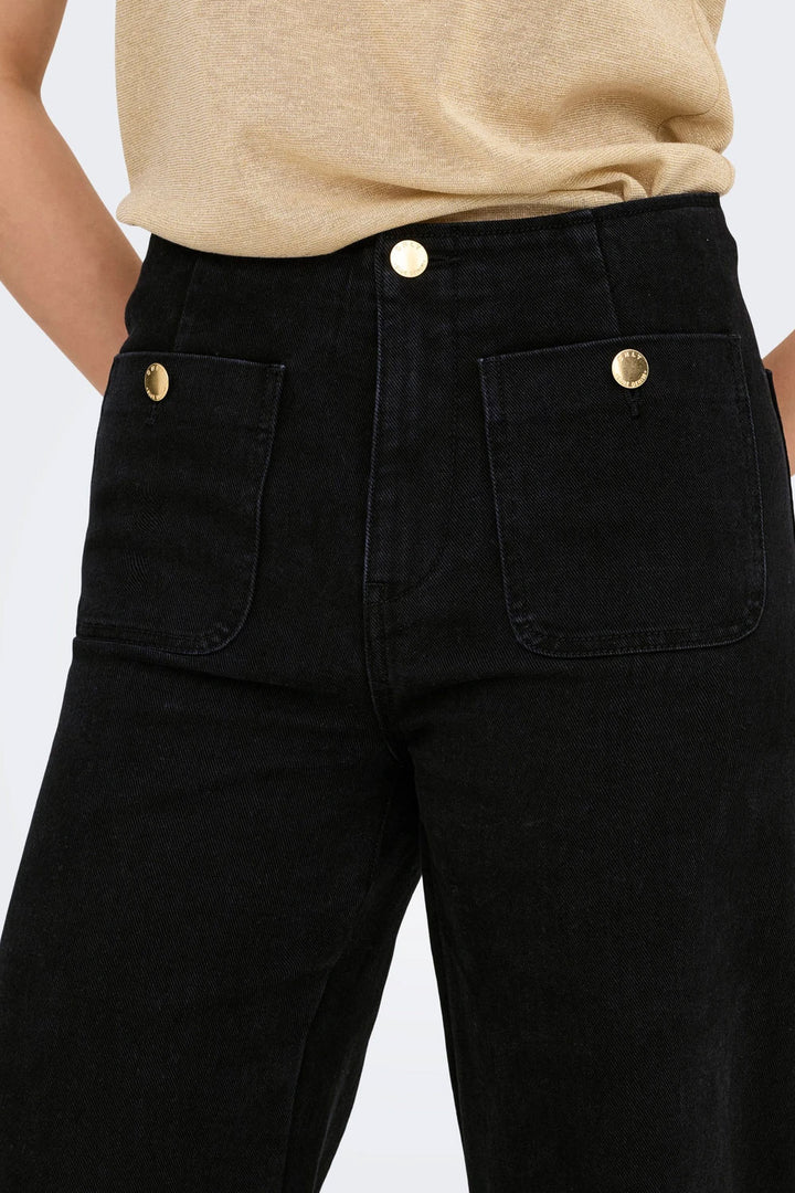 Jeans nero a gamba larga di Only