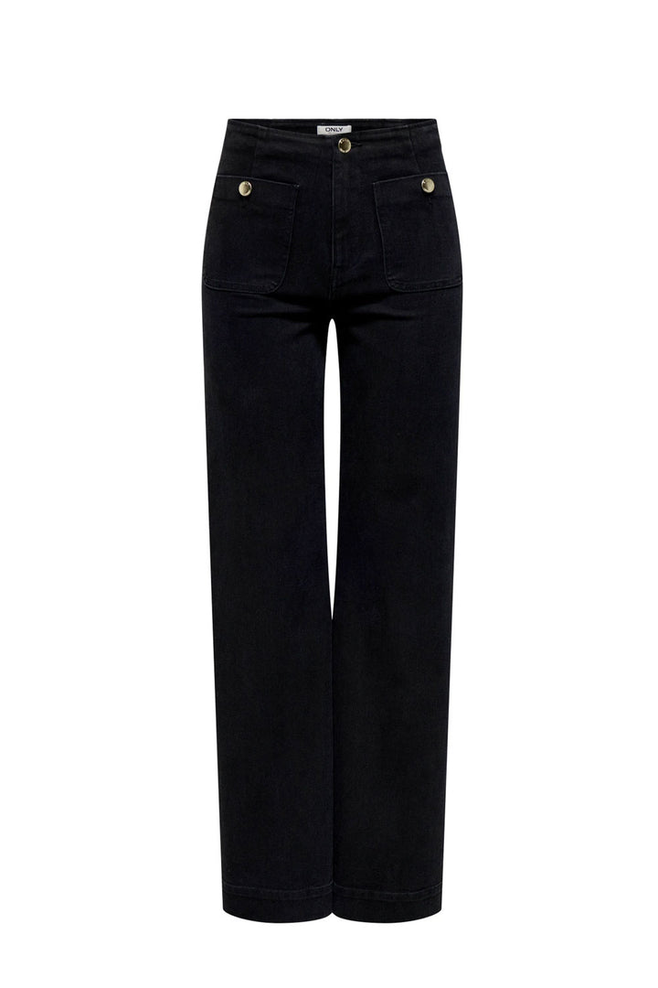 Jeans nero a gamba larga di Only