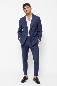 Abito Uomo Elegante Doppiopetto Blu