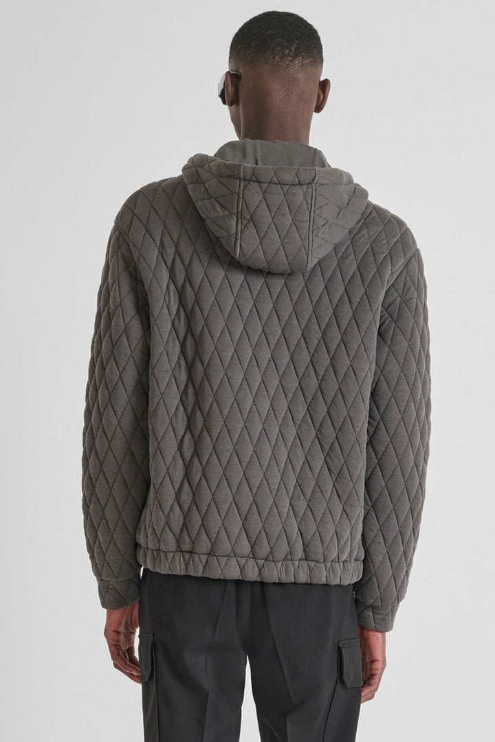 Giubbino uomo trapuntato con cappuccio