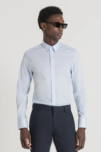 Camicia celeste super slim Antony Morato