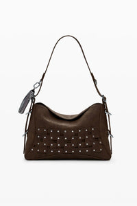 Borsa marrone patchwork 