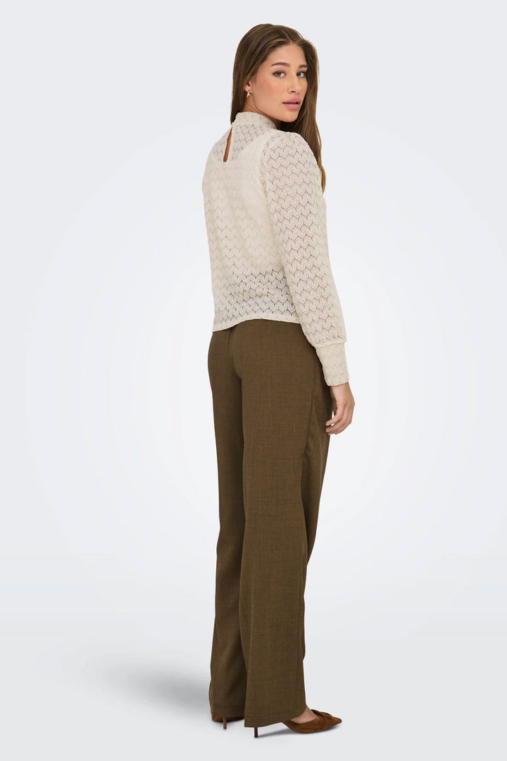 Top traforato beige JDY