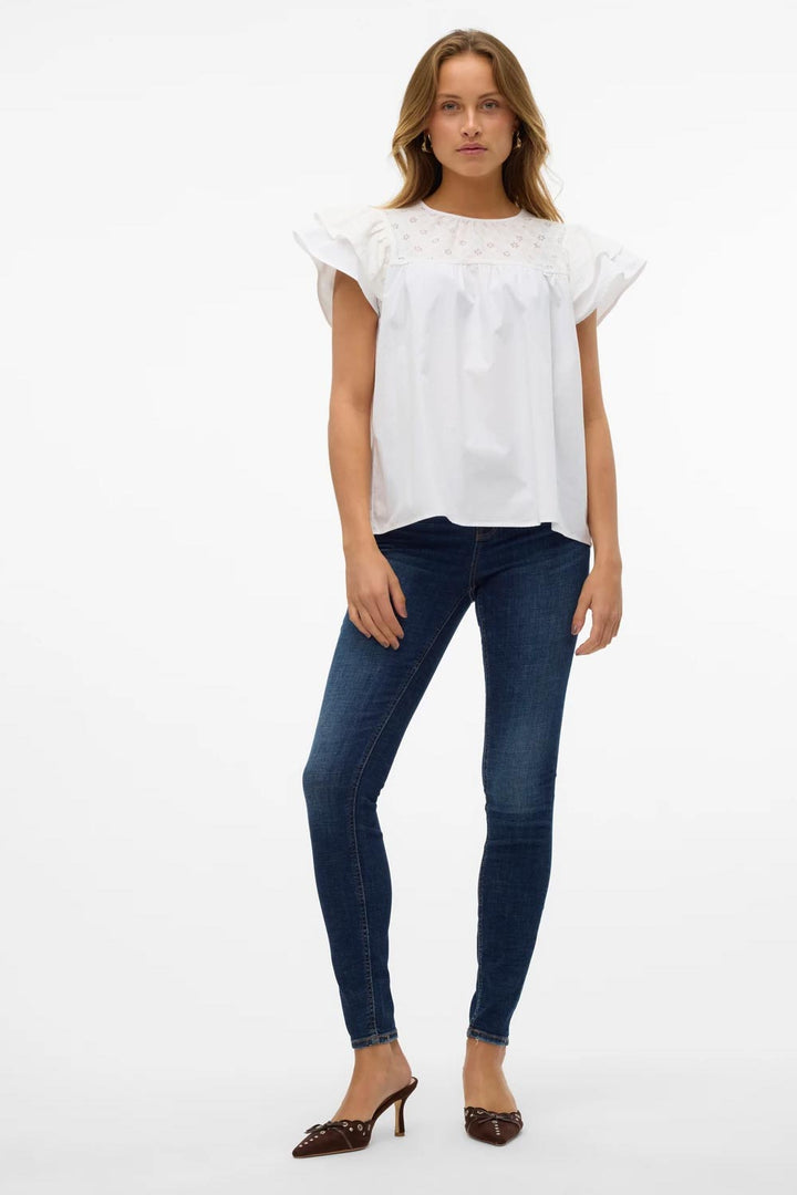 Jeans attillato blu scuro da donna