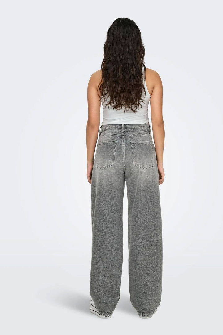 Jeans grigi da donna stile ballon di Only