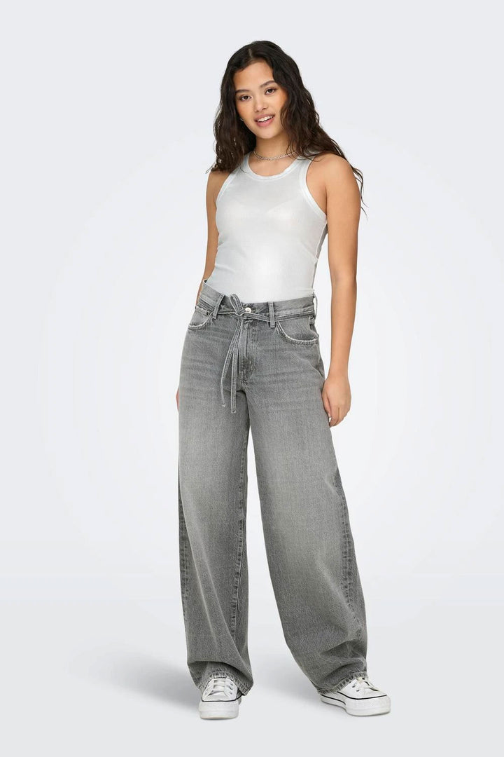 Jeans grigi da donna stile ballon di Only