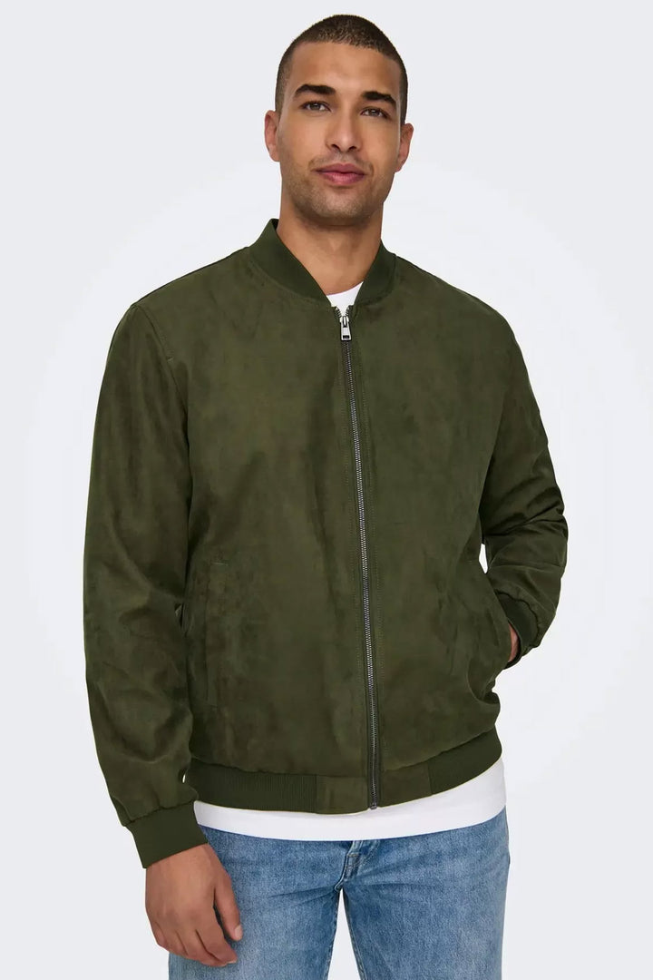Giubbino verde stile bomber Only&Sons