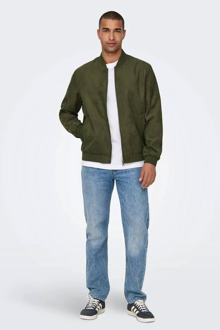 Giubbino verde stile bomber Only&Sons
