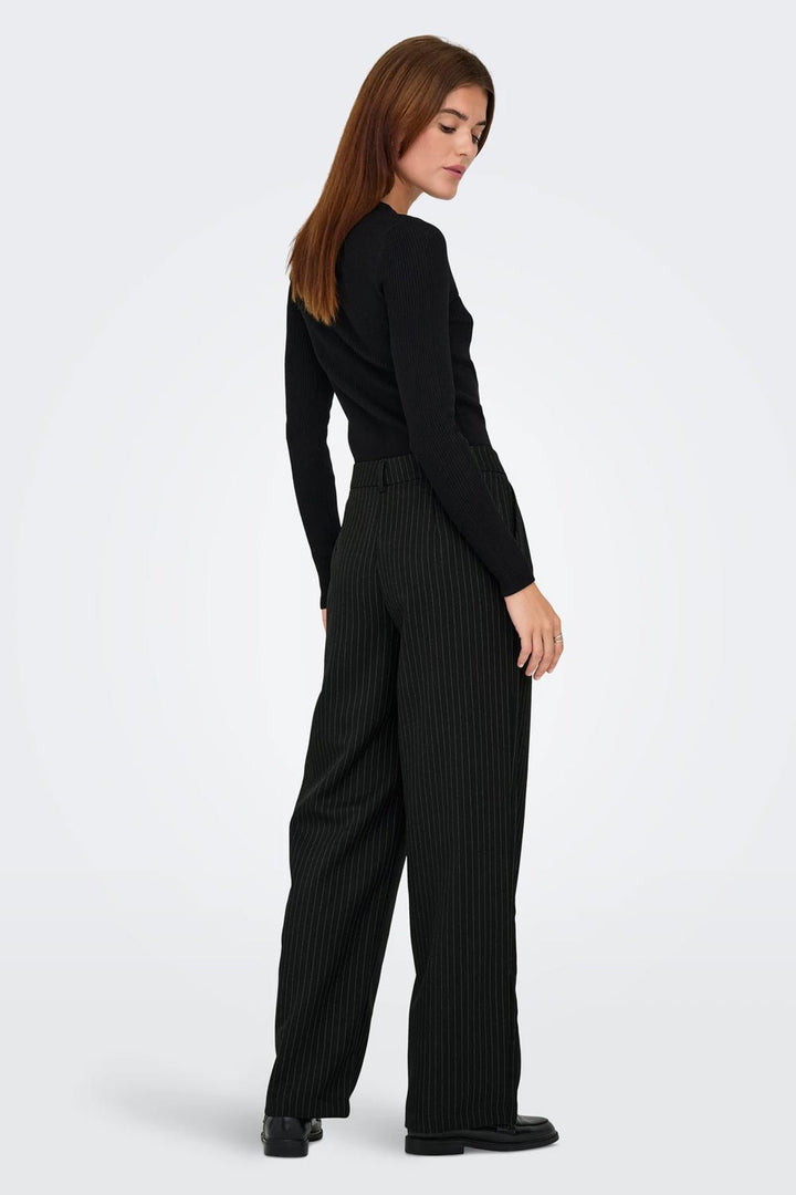 Pantalone nero gessato Noos Reina di Only