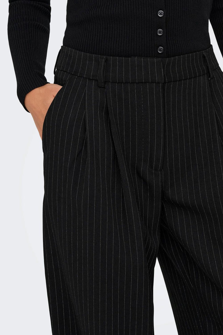 Pantalone nero gessato Noos Reina di Only