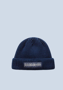 Berretto blu in maglia 