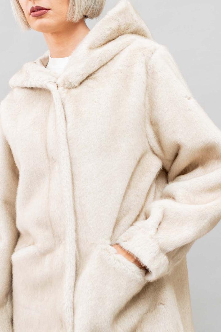 Ecopelliccia double-face beige Yes Zee