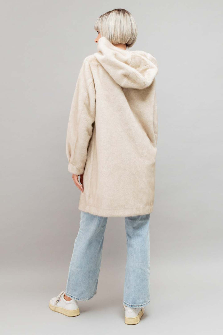 Ecopelliccia double-face beige Yes Zee