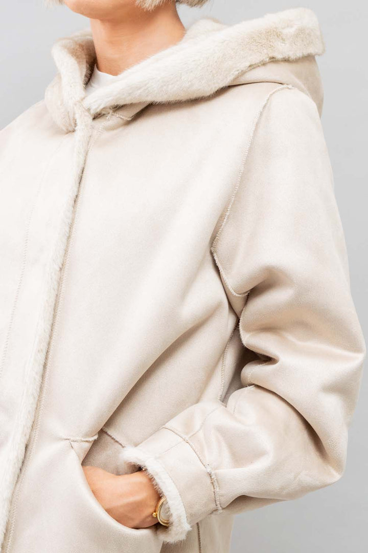 Ecopelliccia double-face beige Yes Zee