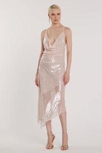 Abito rosa paillettes Beloved