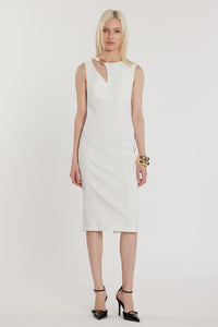 Abito midi bianco Cecile