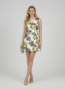 Abito corto a fiori Roselight