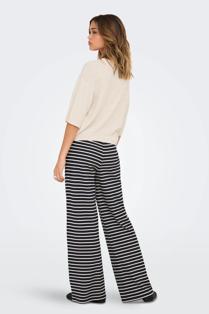 Pullover in maglia beige a maniche corte Only