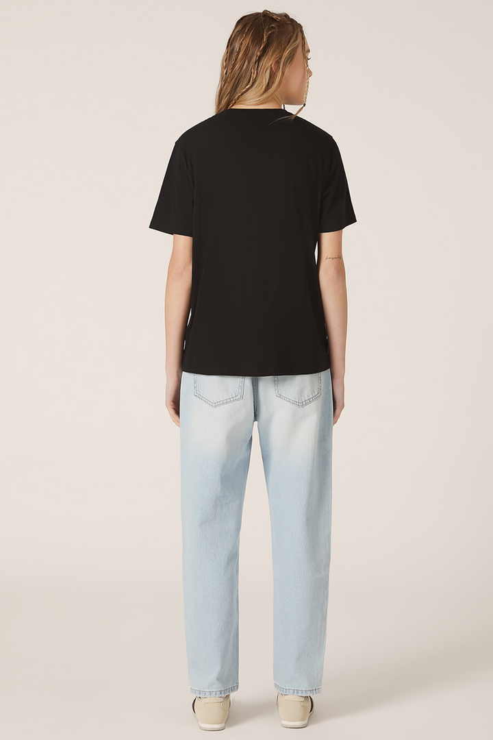 T-shirt manica corta nera da donna