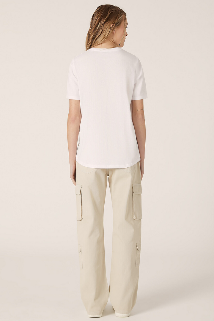 T-shirt manica corta bianca da donna