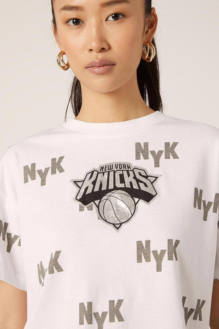 T-shirt crop bianca Nba "Nicks"