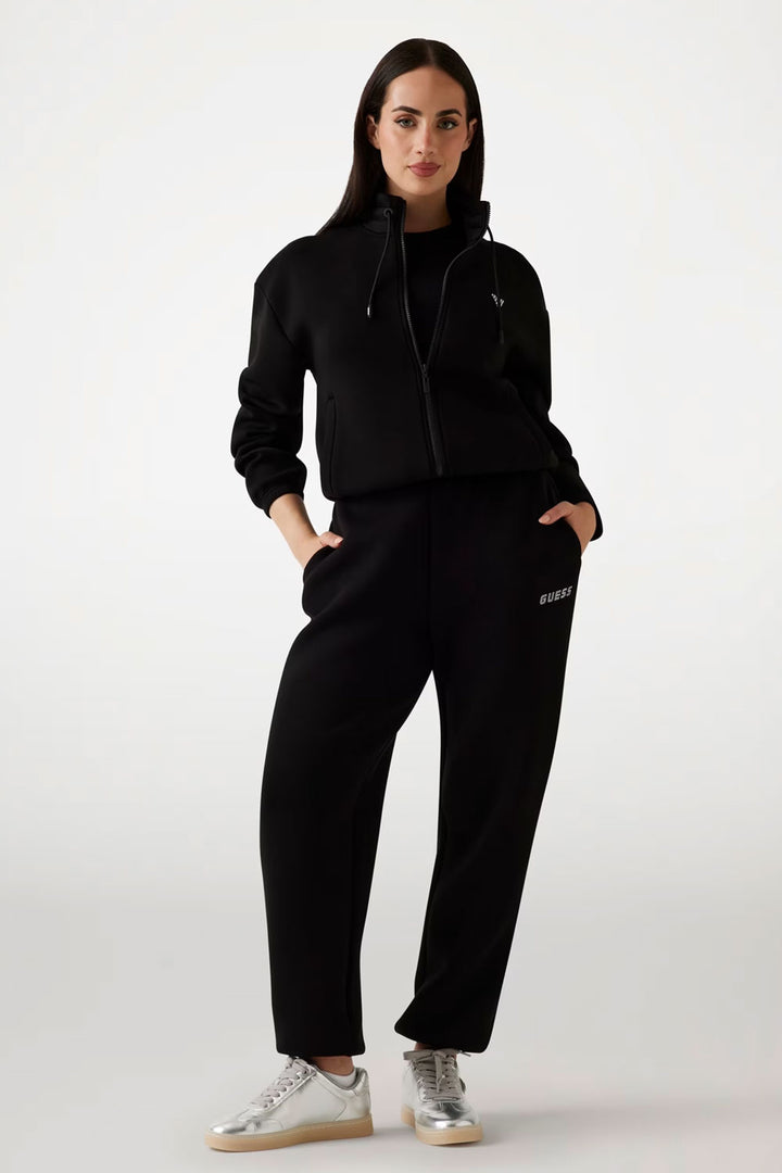 Felpa nera scuba con zip Guess Active