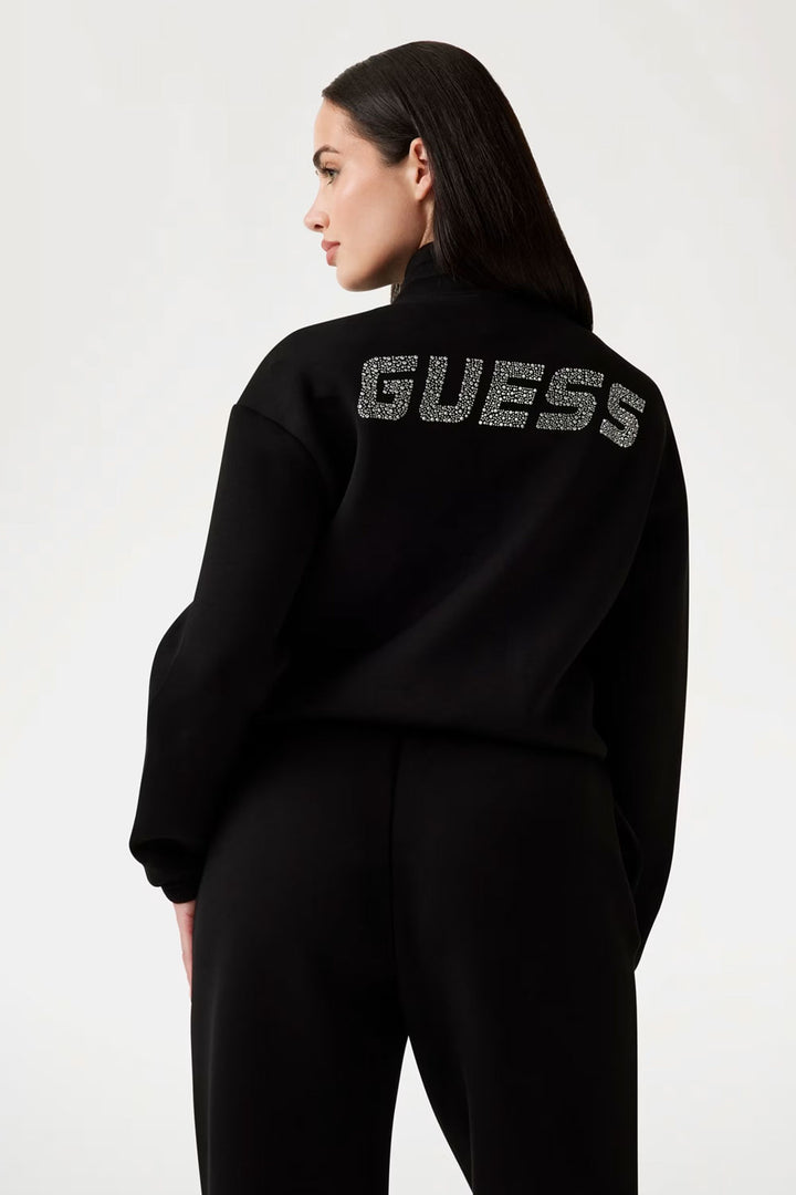 Felpa nera scuba con zip Guess Active
